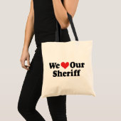 Tote Bag Nous aimons notre shérif (Devant (produit))
