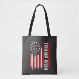 Tote Bag Nous avons gagné INAUGURATION DE TRUMP Drapeau amé