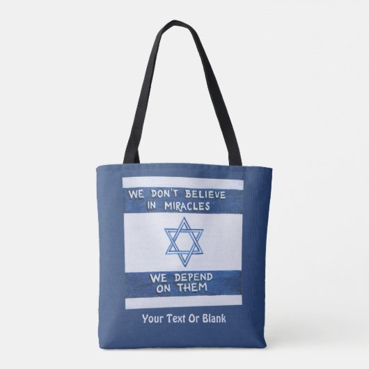 Tote Bag Nous Dépendons Des Miracles (Dos)