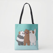 Tote Bag Nous, Groupe Ours Nus Hug (Devant)