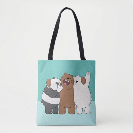 Tote Bag Nous, Groupe Ours Nus Hug (Devant)