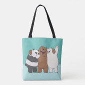 Tote Bag Nous, Groupe Ours Nus Hug (Dos)