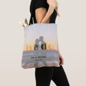 Tote Bag Nous le faisons - Romantique coucher de soleil mar (De près)