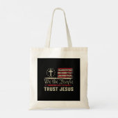Tote Bag Nous Le Peuple Confiance Jésus - USA Drapeau Chris (Dos)