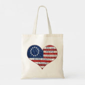 Tote Bag Nous Le Peuple Le Coeur Du Drapeau Américain (Dos)