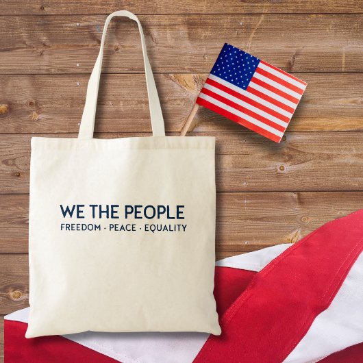 Tote Bag NOUS LE PEUPLE Liberté Paix Égalité | Bleu