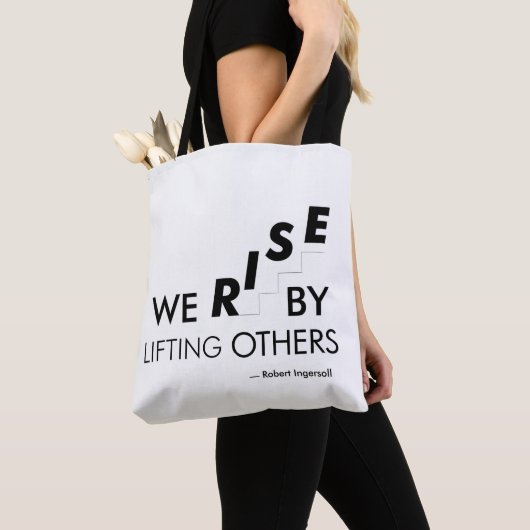 Tote Bag Nous nous élevons en élevant les autres (De près)