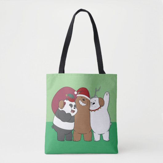 Tote Bag Nous Ours Nus - Bonnes Fêtes (Devant)