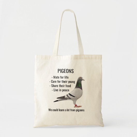 Tote Bag Nous pouvons en apprendre beaucoup sur les pigeons (Devant)
