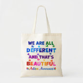 Tote Bag Nous sommes tous DIFFÉRENTS (Devant)
