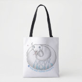 Tote Bag Nouveau Ball Python Gardiens Yuki Logo blanc fourr (Devant)