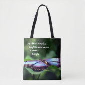 Tote Bag Nouveau début Papillon Inspiration Citation (Devant)