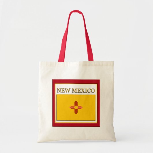 Tote Bag Nouveau-Mexique Etat Drapeau Design Budget Canvas (Devant)