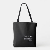 Tote Bag NOUVEAU MINIMO élégant Noir personnalisé (Dos)