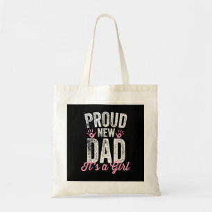 Tote Bag Nouveau Papa Fier C'est Une Fille Cadeaux Futur Pa