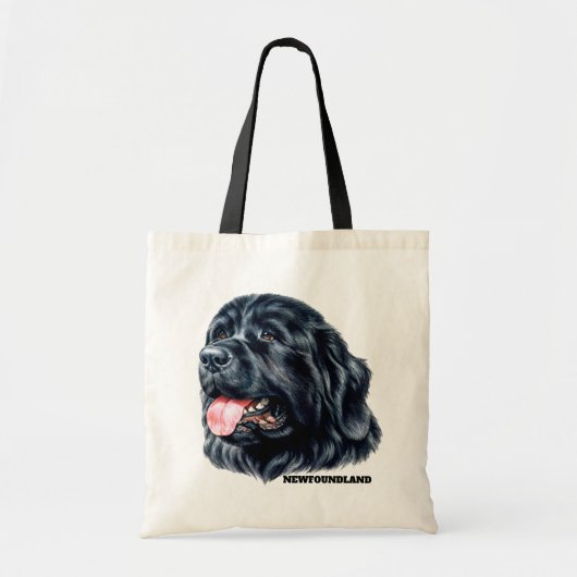 Tote Bag Nouveau visage d'art portrait de chien (Devant)