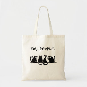Tote Bag Nouveaux gens drôle Meowny Chats Noirs