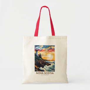 Tote Bag Nouvelle-Écosse Canada Phare Voyage Art Vintage
