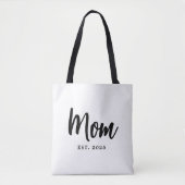 Tote Bag Nouvelle Maman Élegante Script Établi (Devant)