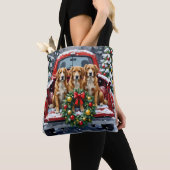 Tote Bag Nova Scotia Duck Tolling Retriever Christmas Red (De près)