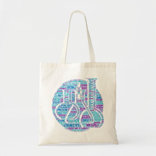 Tote Bag Nuage de mot de chimie (Devant)