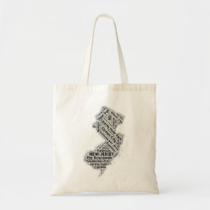 Tote Bag Nuage de mot d'état de New Jersey