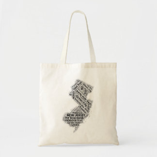Tote Bag Nuage de mot d'état de New Jersey