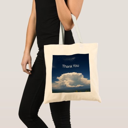 Tote Bag Nuage de Puffy blanc (Devant (produit))