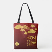 Tote Bag Nuages d'or Ox coupé en papier Nouvel An chinois 2 (Dos)