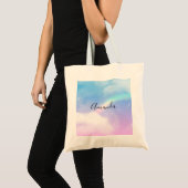 Tote Bag Nuages pastel magiques et arc-en-ciel (Devant (produit))