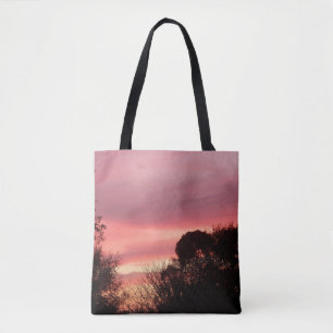 Tote Bag Nuages rouges au lever du soleil sur une fourre-to