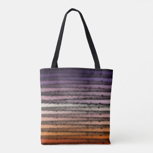 Tote Bag Nuances D'Aquarelle Salée Orange Et Violet (Dos)