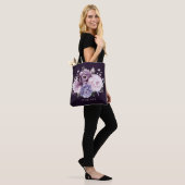 Tote Bag Nuances de pourpre Dusty Blooms Bridesmaid (Sur le modèle)