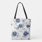 Tote Bag Nuances de pourpre Dusty Blooms Moody Floral (Dos)