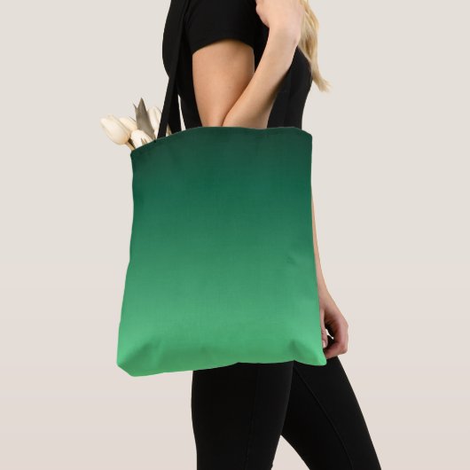 Tote Bag Nuances de vert émeraude (De près)