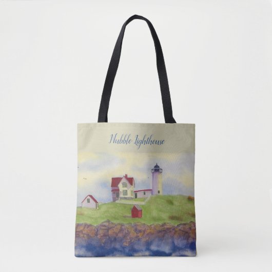 Tote Bag Nubble Lighthouse Maine, Cape Neddick, York Maine (Devant)