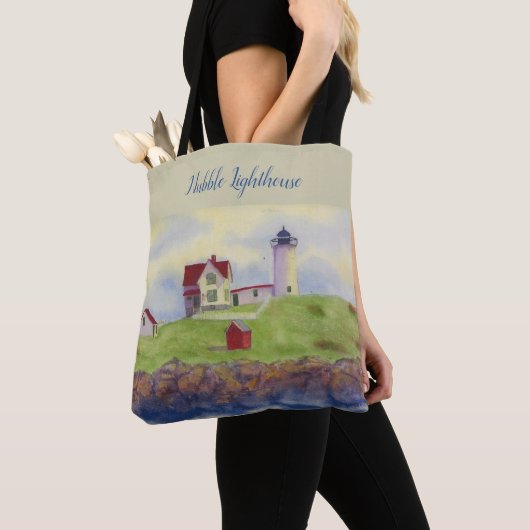 Tote Bag Nubble Lighthouse Maine, Cape Neddick, York Maine (De près)