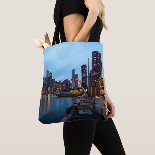 Tote Bag Nuit À Navy Pier (De près)
