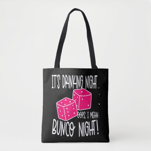 Tote Bag Nuit de Bunco Boisson Drôle (Devant)