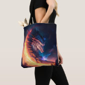 Tote Bag Nuit de feu Dragon Scape (De près)