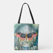 Tote Bag Nuit de la forêt de Moth Rose (Dos)