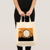 Tote Bag Nuit d'Halloween à Orange Glow Ajouter votre photo (Devant (produit))