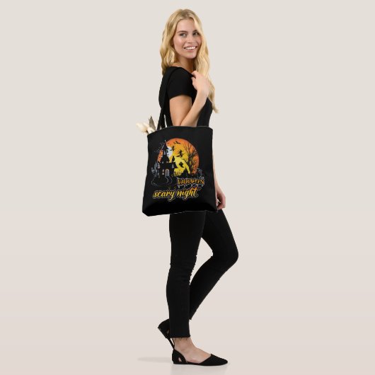 Tote Bag Nuit d'Halloween effrayant (Sur le modèle)