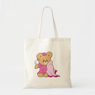 Tote Bag nuit endormie fille teddy ours design