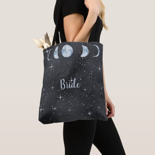 Tote Bag Nuit étoilée Mariée céleste (De près)