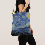 Tote Bag "Nuit étoilée" par Van Gogh<br><div class="desc">Ce design présente une reproduction en très haute résolution non altérée et non modifiée du célèbre tableau "Starry Night" de Van Gogh.</div>