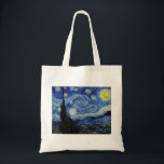 Tote Bag Nuit étoilée par Vincent Van Gogh<br><div class="desc">Nuit étoilée par Vincent Van Gogh peinture chef-d'oeuvre art beau impressionnisme peinture couleur vive belle qualité paysage art post décoration</div>