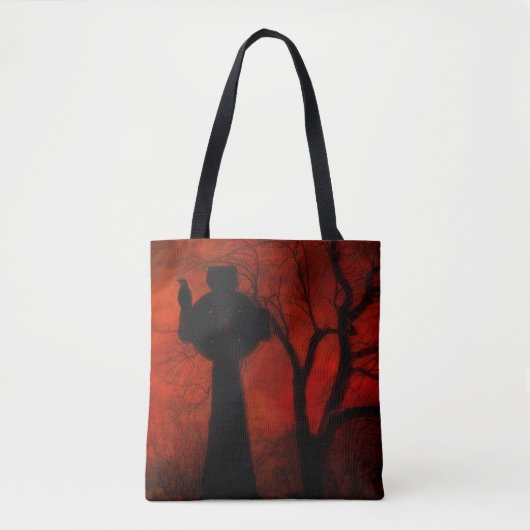 Tote Bag Nuit gothique rouge d'Halloween (Devant)