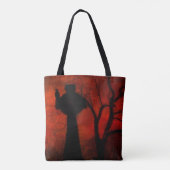 Tote Bag Nuit gothique rouge d'Halloween (Dos)