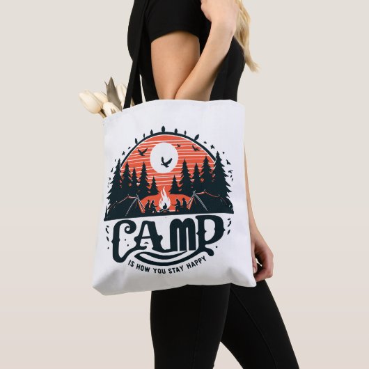 Tote Bag Nuits De Feu De Campement Au Milieu Des Forêts De (De près)
